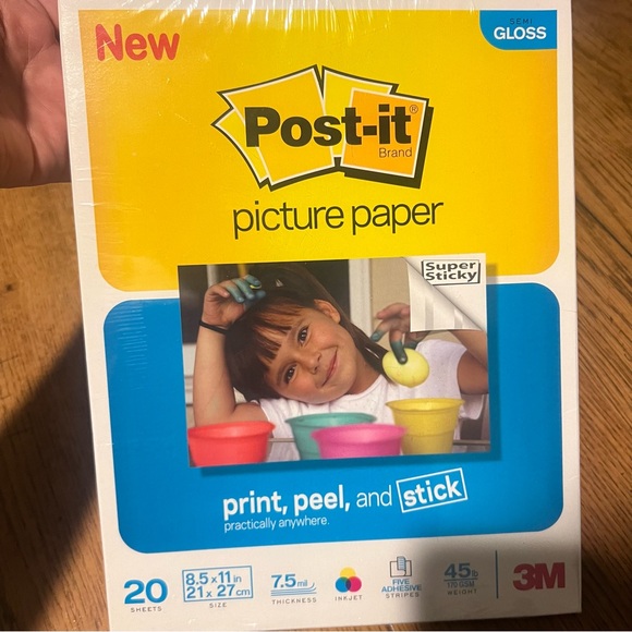 3M Post-it Picture Paper 20 Sheets 8.5 x 11 Semi Gloss 7.5mm Thick Adhesive Lot - Picture 4 of 6
